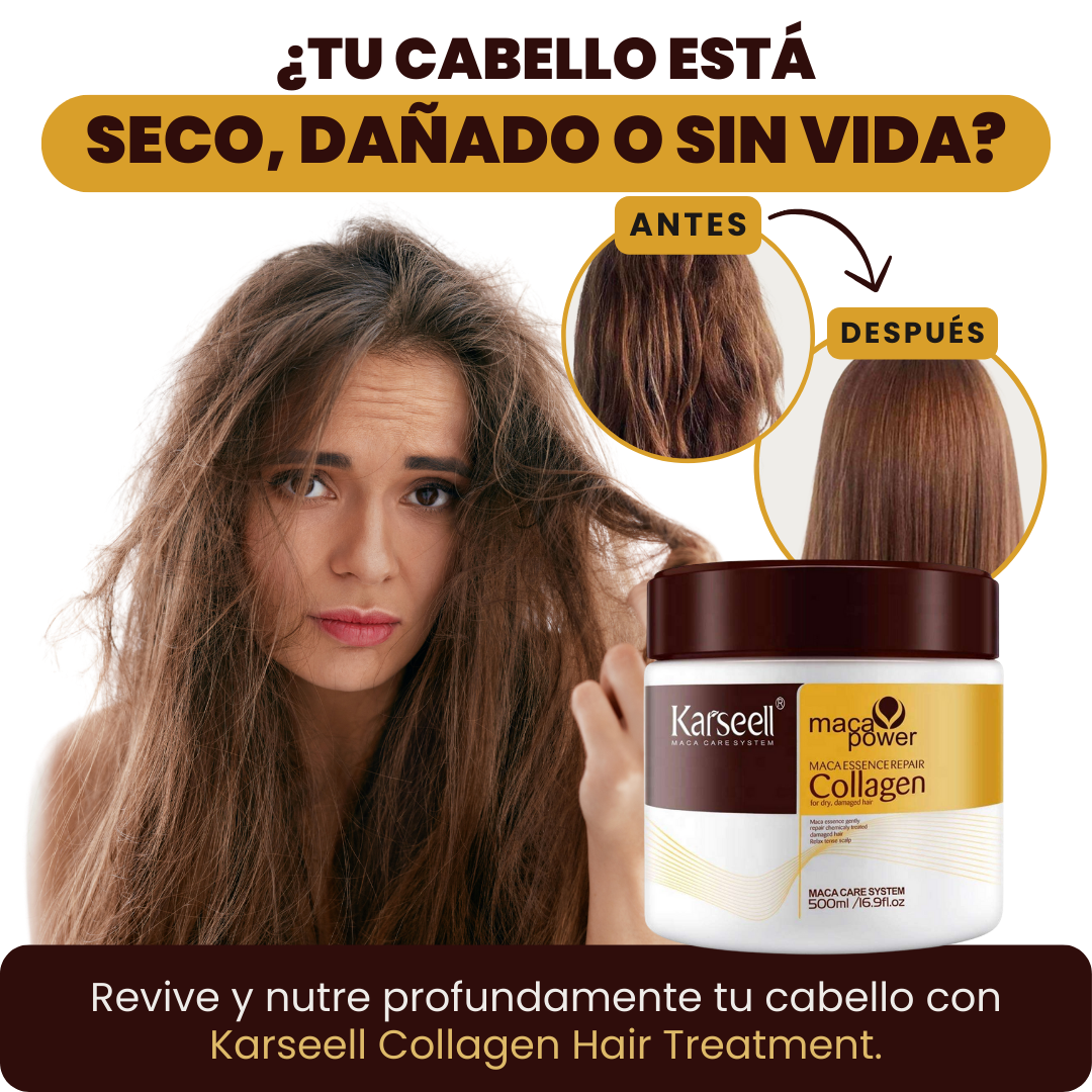Kit Reparador Karseell: Mascarilla Capilar con Colágeno + Aceite de Argán (ORIGINAL)
