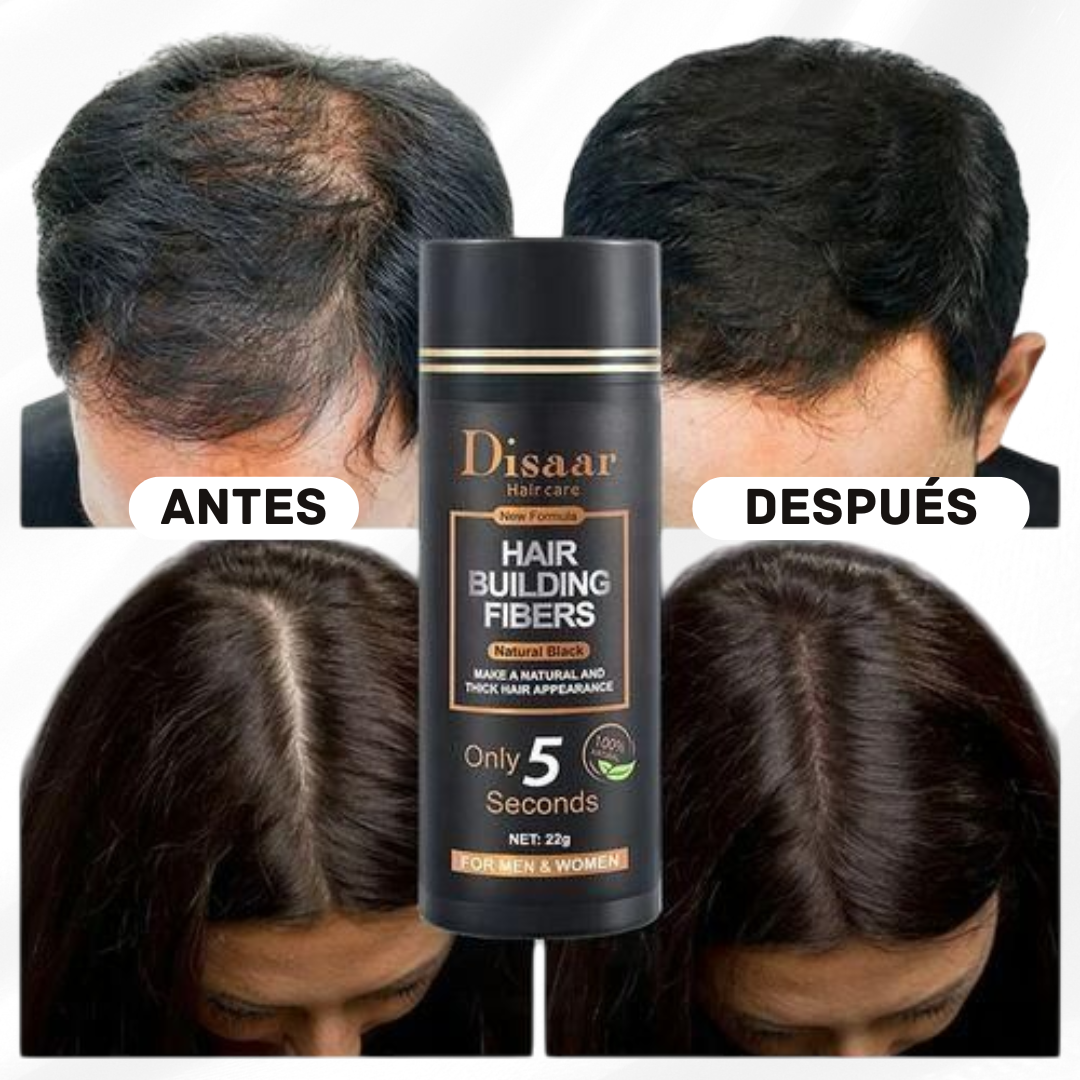 Disaar™ - Fibra Capilar 3 en 1: Volumen, Nutrición y Fijación