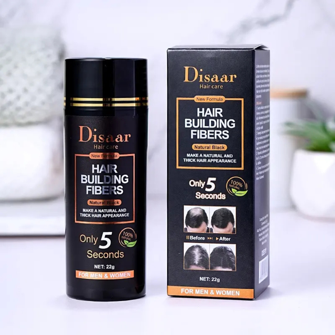 Disaar™ - Fibra Capilar 3 en 1: Volumen, Nutrición y Fijación