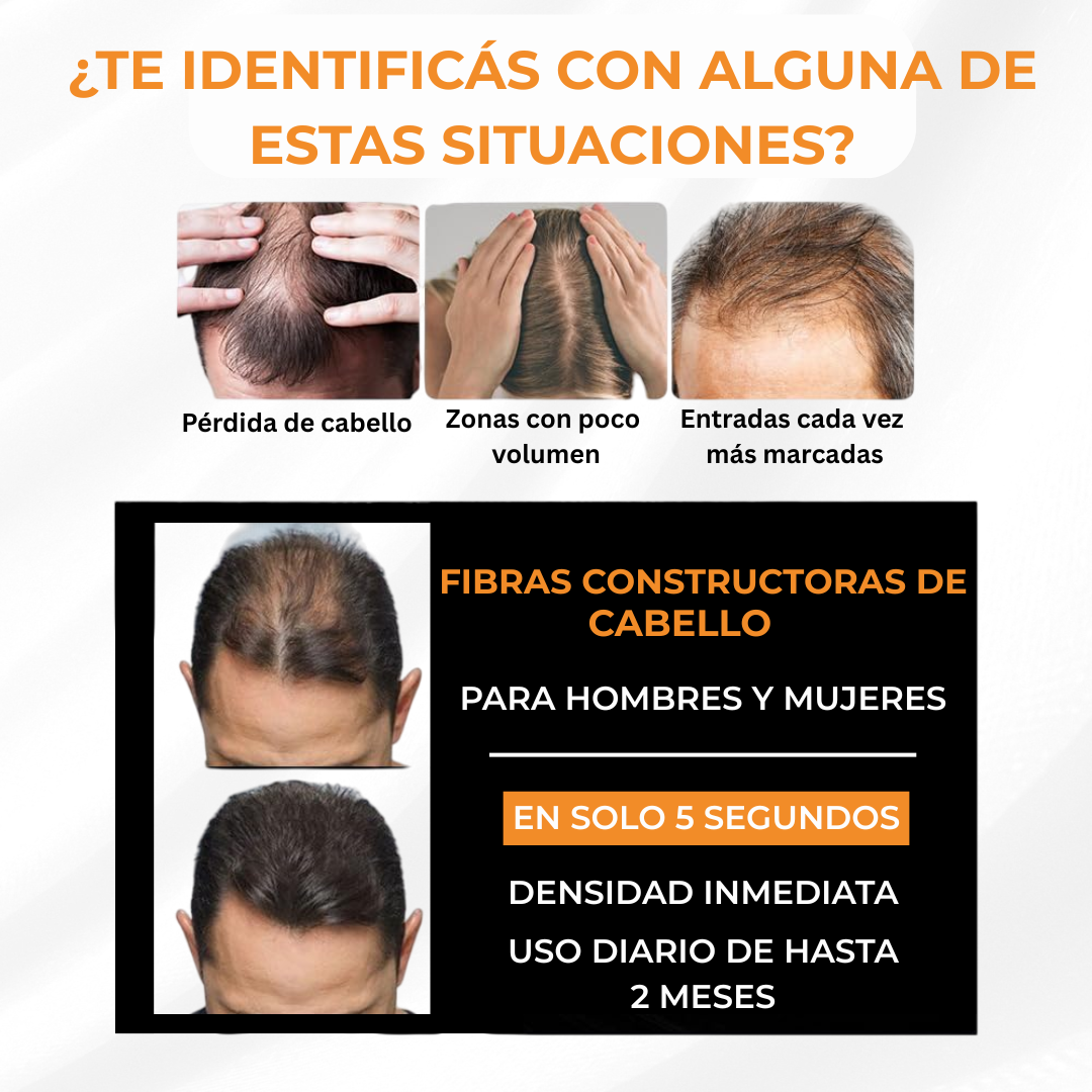 Disaar™ - Fibra Capilar 3 en 1: Volumen, Nutrición y Fijación