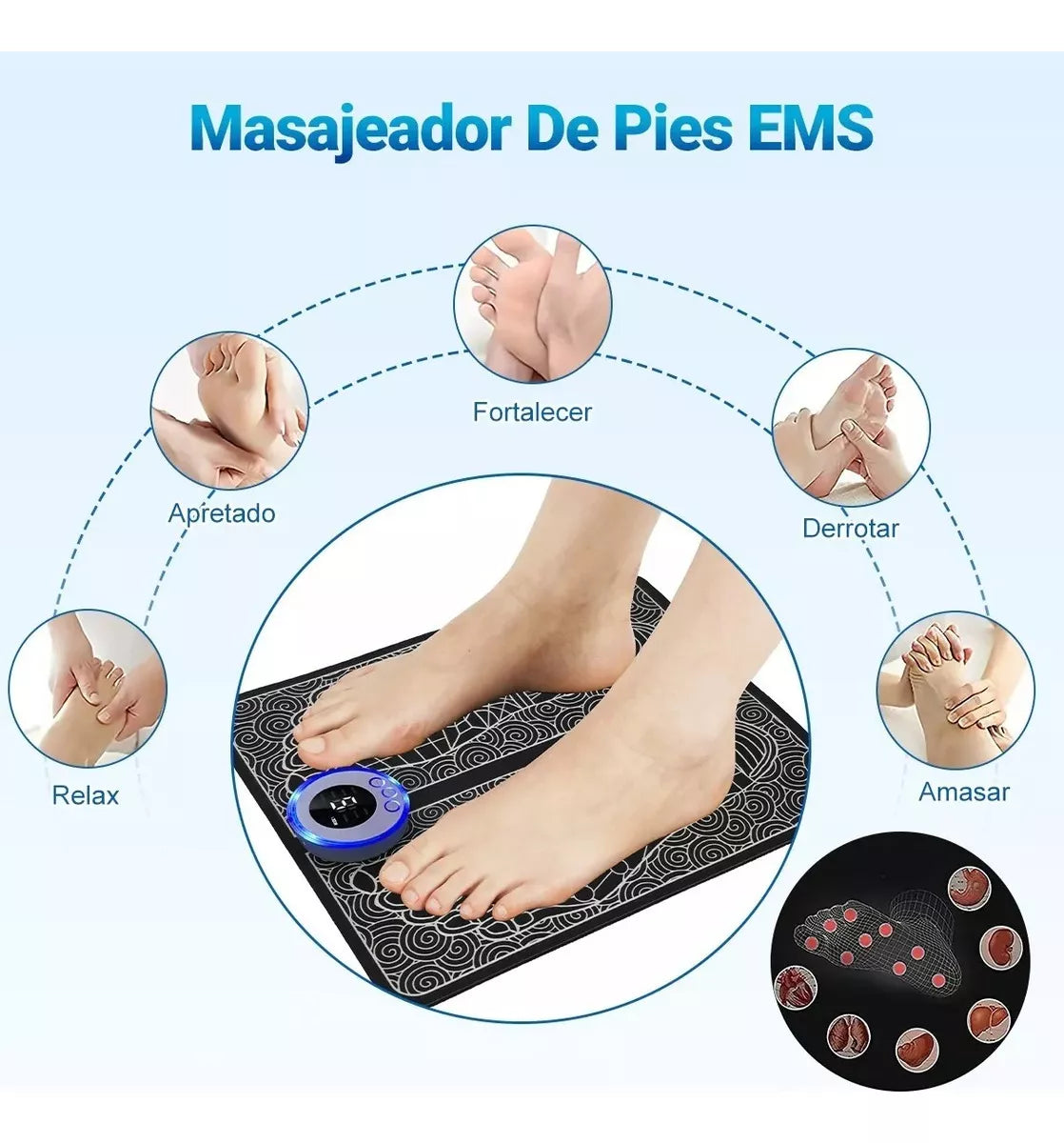 PulseFeet - Masajeador de Pies Eléctrico con Tecnología EMS