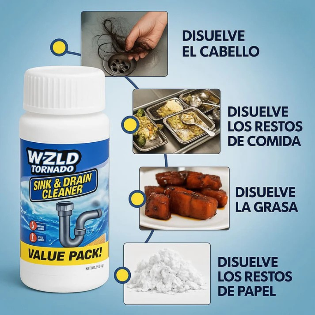 Wild Tornado® | Destapa Cañerías Rápido y Fácil