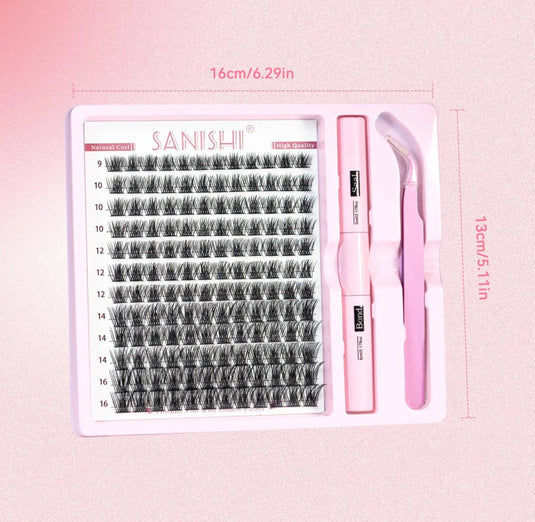 SANISHI - Kit de Pestañas REUTILIZABLE (144 PESTAÑAS)