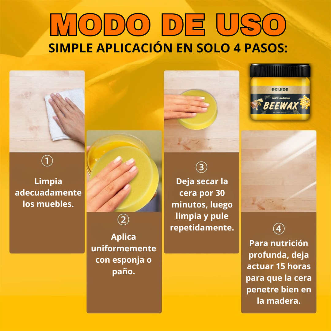 BeeWax® | Cera 100g Restaurador de Madera ORIGINAL