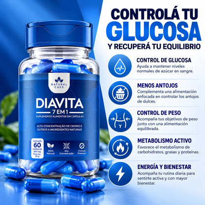 Natural Caps® DIAVITA 7 EN 1 | Control de la Glucosa