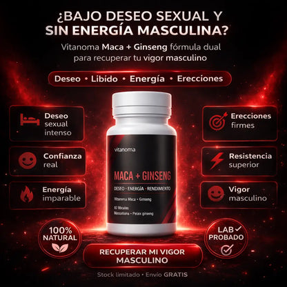Vigormax® Maca + Ginseng | Fórmula Dual Potenciada