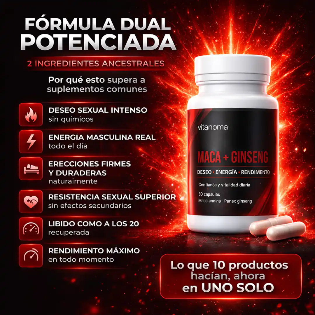 Vigormax® Maca + Ginseng | Fórmula Dual Potenciada