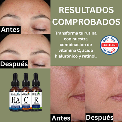 Kit Facial 3 en 1 – Hidratación, Luminosidad y Antienvejecimiento