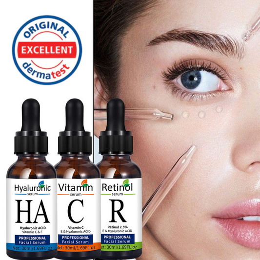 Kit Facial 3 en 1 – Hidratación, Luminosidad y Antienvejecimiento