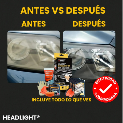 Kit HeadLight® | Restauración Total de Faros en Minutos
