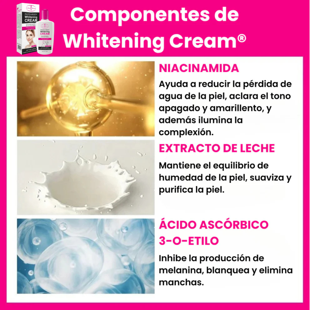 Whitening Cream® 120ml | Aclara, Hidrata y Unifica tu Piel