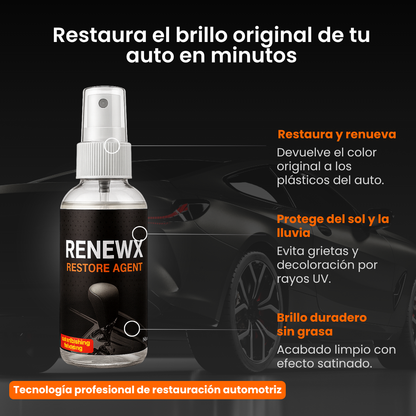 RenewX® | Restaurador de Plástico para Autos