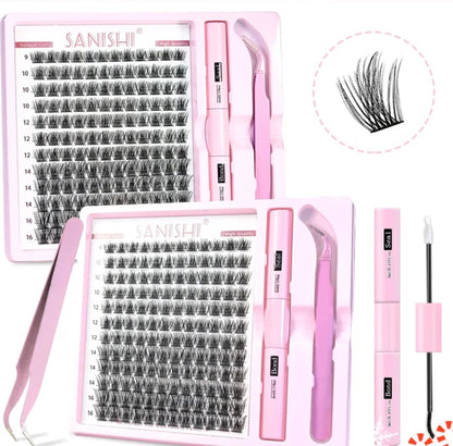 SANISHI - Kit de Pestañas REUTILIZABLE (144 PESTAÑAS)