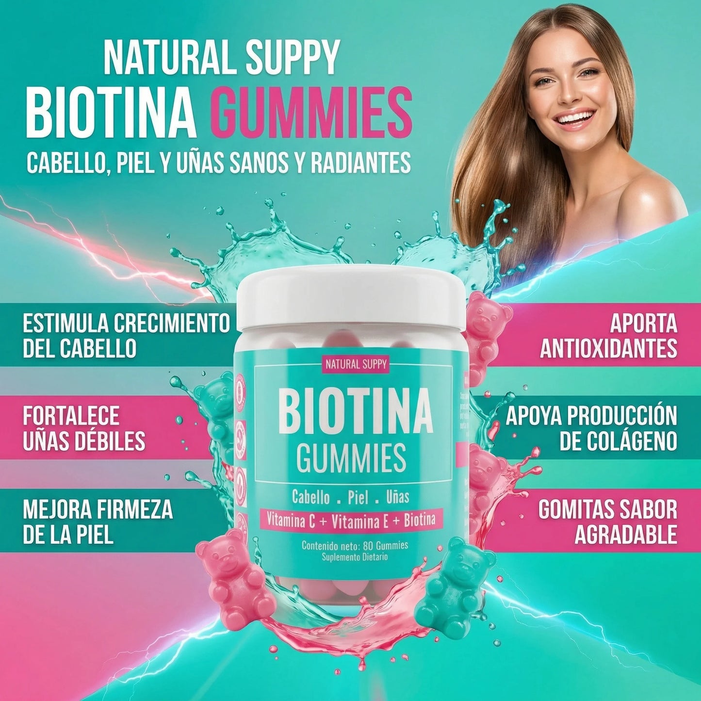 Natural Suppy® | Biotina Gummies a